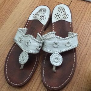 White jack Rodgers sandals